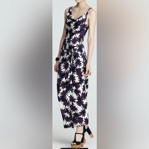 Diane Von Furstenberg Louanne Asterisk Meadow Aubergine Maxi Dress - Size 8, NWT